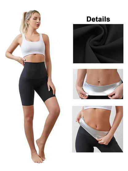 High Waisted Sweat Biker Shorts For Women Soft Black Spandex Shorts For Workout Volleyball Yoga Dance