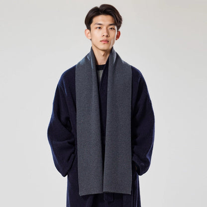 Solid-color Versatile Knitted Wool Scarf