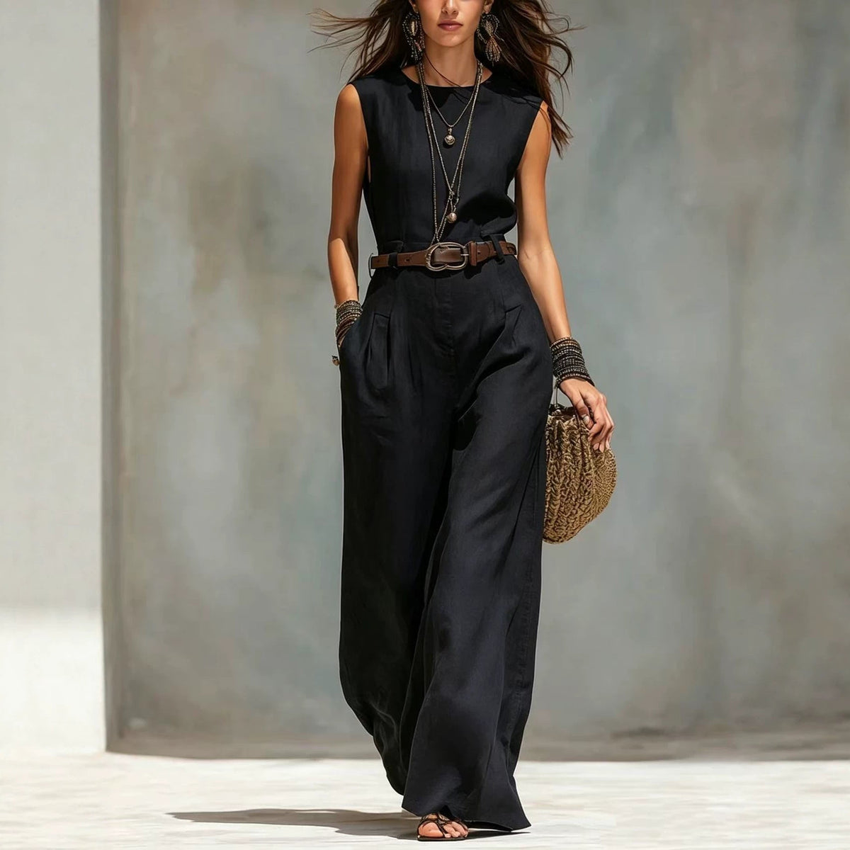 Summer Sleeveless Off-shoulder Professional Chic Womens