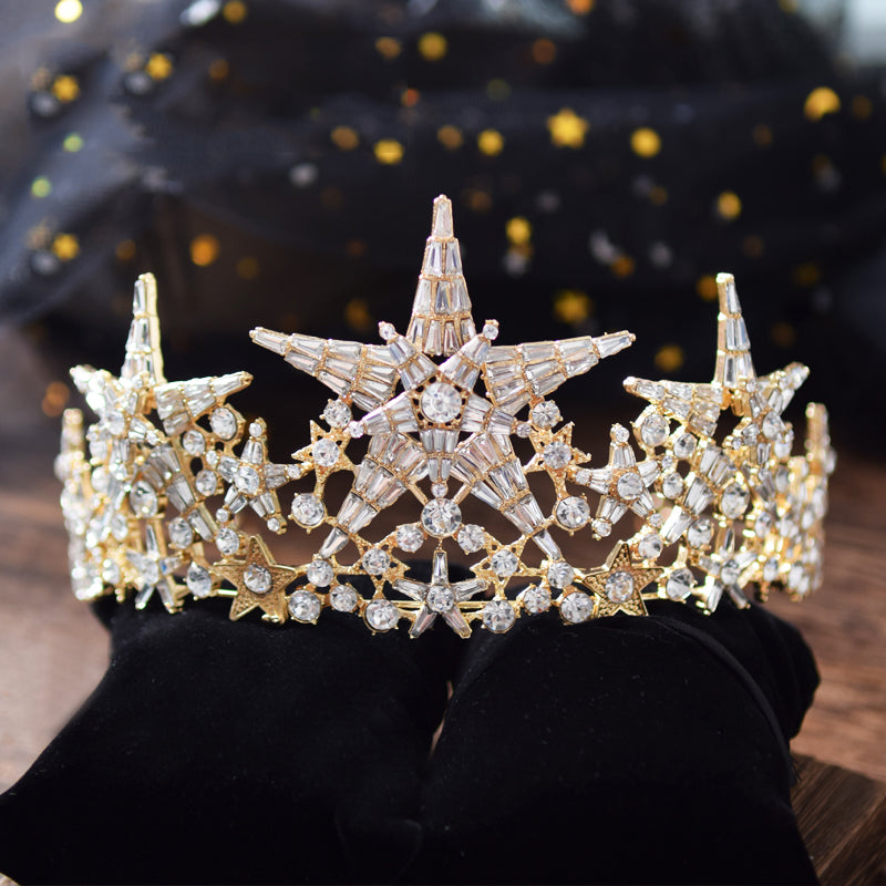 Bridal Wedding Crystal Crown Wedding Dress Birthday Shoot Accessories