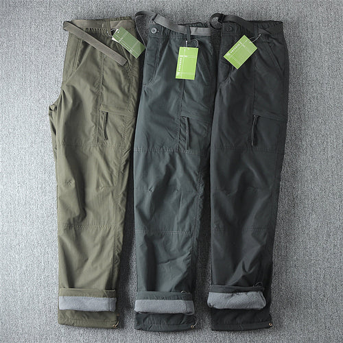 Windproof Waterproof Men's Straight Winter Pants