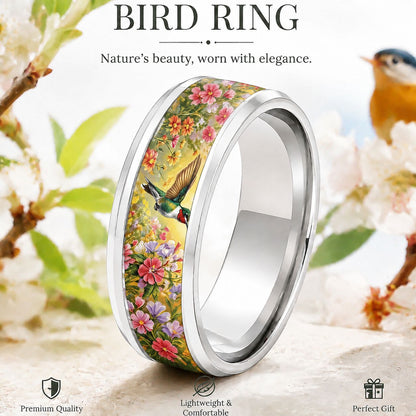 Butterfly Star Moon And Red Rose Colorful Ring For Women