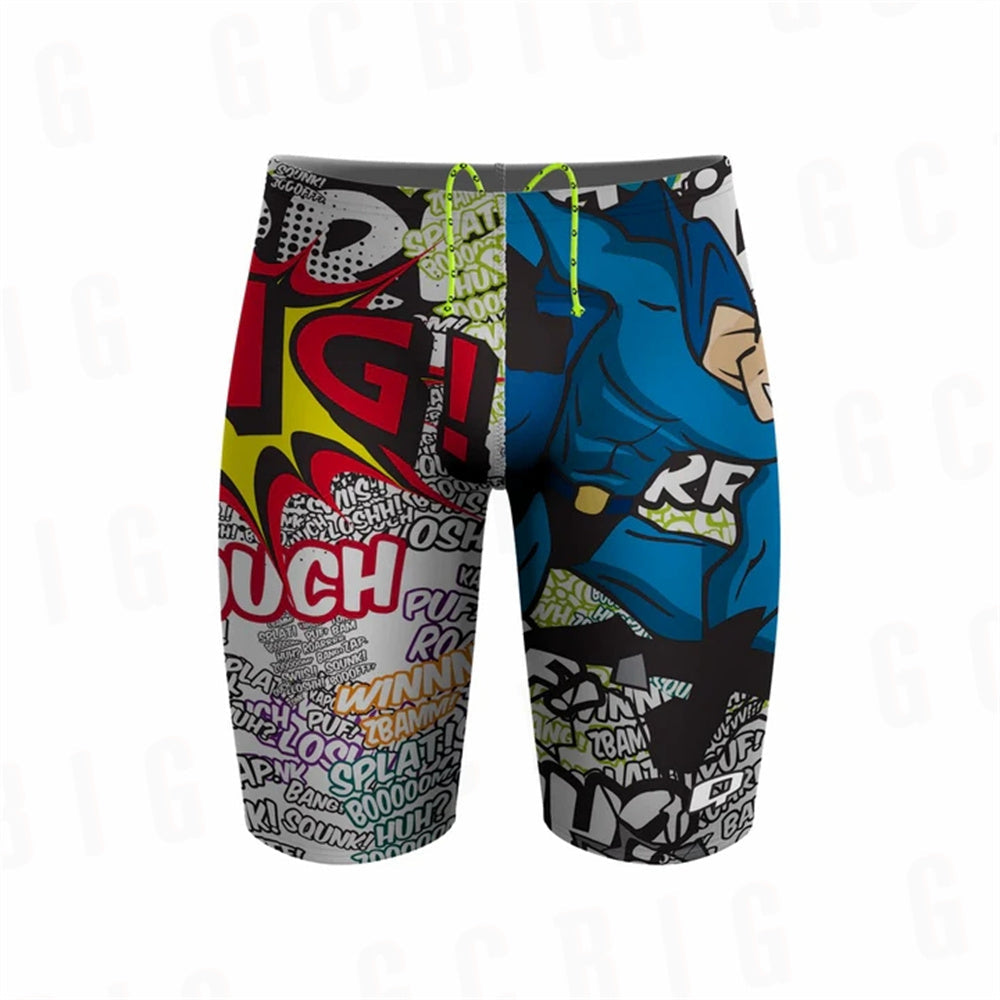 Men's Flat-crease Swim Trunks, Quick-drying Beach Shorts