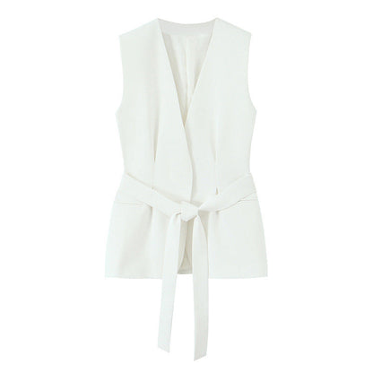 Two-piece Set Belt And Flared Trousers
