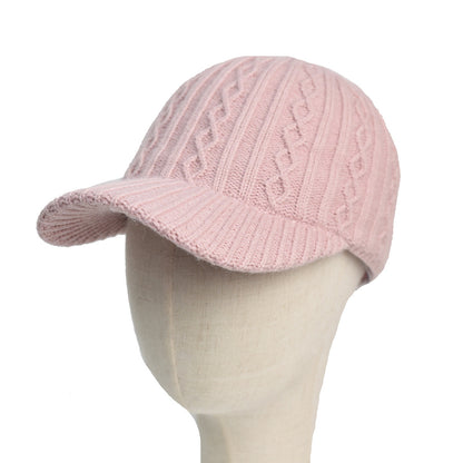 Wool Baseball Cap Korean Warm Solid Color