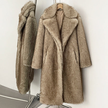 High-quality Artificial Fur Faux Fur Coat For Women