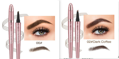 Waterproof And Smooth Not Smudge Four-fork Liquid Eyebrow Pencil