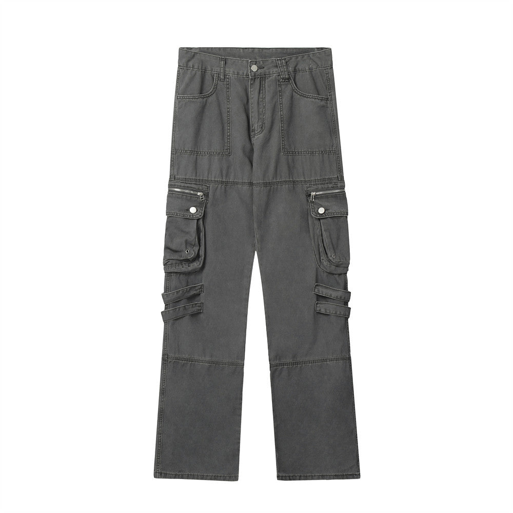 Multi-pocket Design Personality Jeans Men