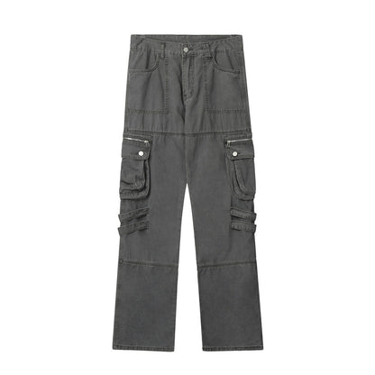 Multi-pocket Design Personality Jeans Men