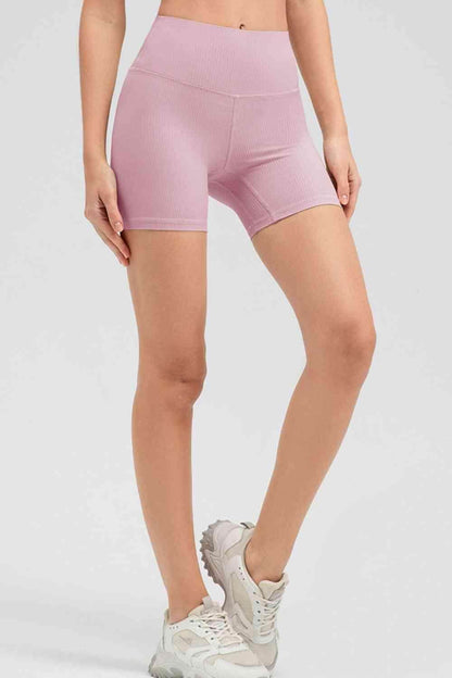 Wide Waistband Slim Fit Sports Shorts for Active Lifestyle