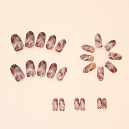 Ombre False Nails Oval-shaped Ready-to-wear Nails