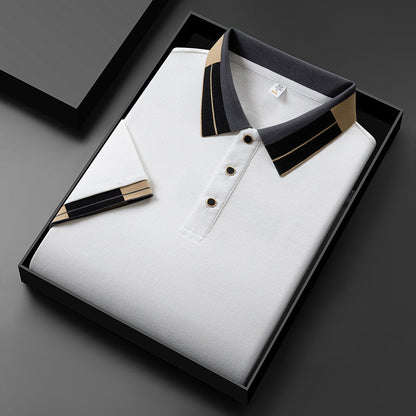 Men's Casual All-matching Summer Lapels Short Sleeve