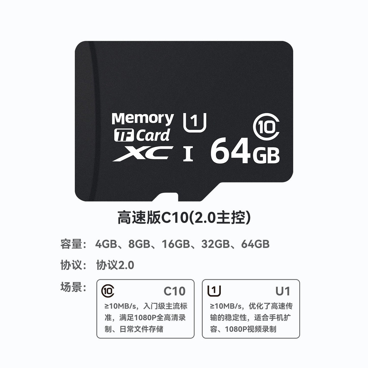 Surveillance Memory Card Wholesale 64GB High-speed Readwrite, 32GB Dashcam