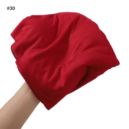 Solid-color Large-size Modal Sweatband Single-color Mercerized Cotton Turban Headscarf