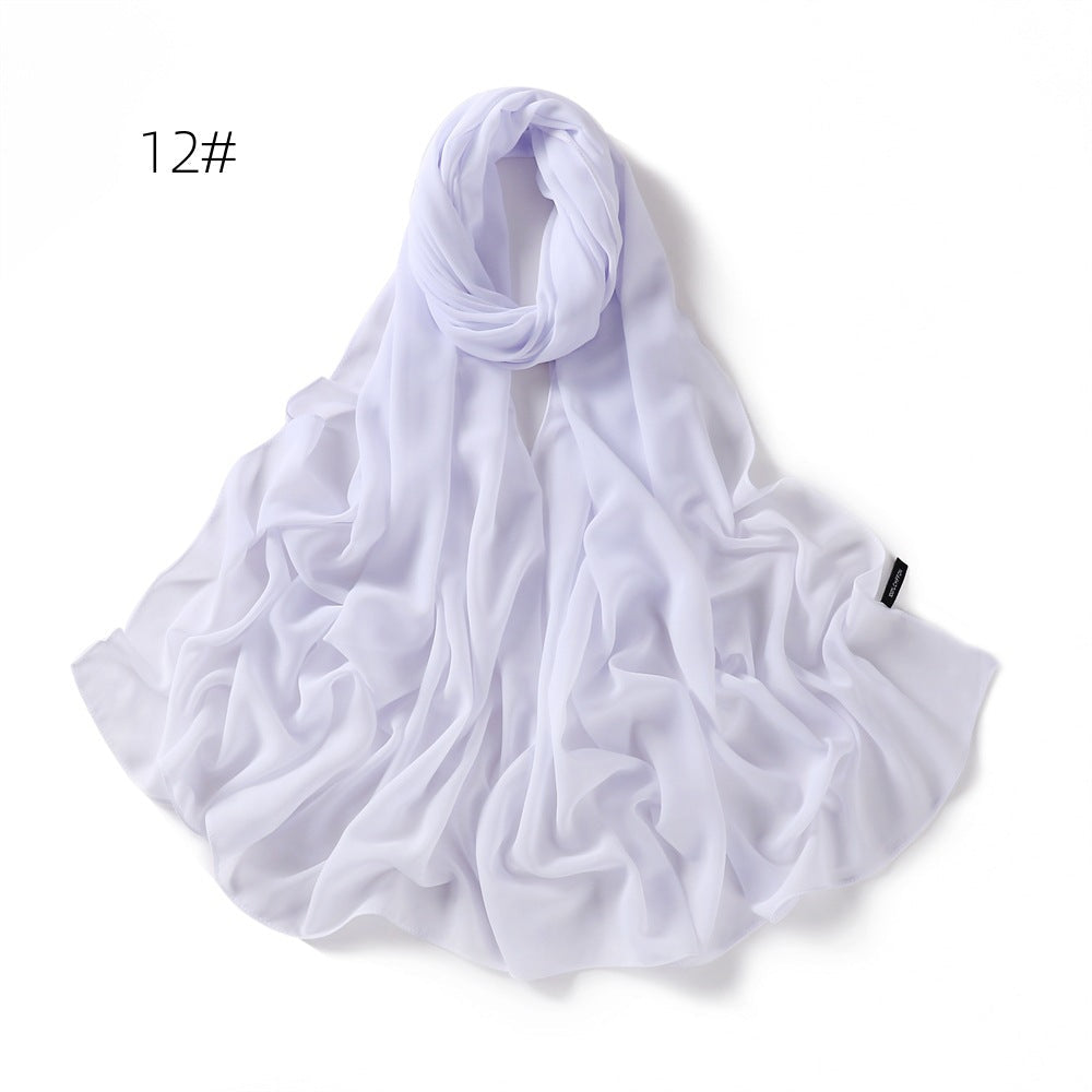 Soft Draping Solid-color Scarf For Women