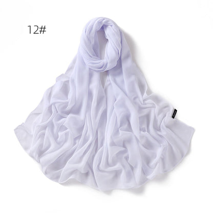 Soft Draping Solid-color Scarf For Women