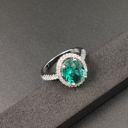 Luxury Zircon Round Ring Full Of Diamonds Ring Engagement Wedding First Ornament