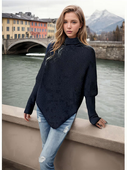 Irregular Outerwear Turtleneck Sweater Women's
