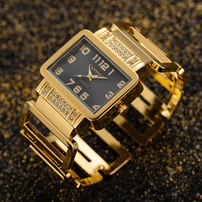 Fashionable Gold And Silver Womens Watch
