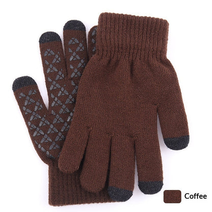 Knitted Winter Warm Touchscreen Gloves Made Of Wool