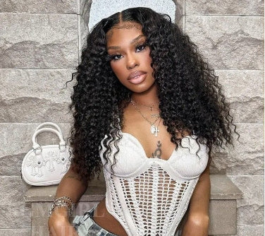 26 inch Deep Wave Wear Go Wig 7x5 HD Lace Closure 180% Draw String Glueless Wig