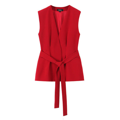 Two-piece Set Belt And Flared Trousers