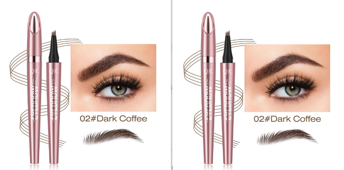 Waterproof And Smooth Not Smudge Four-fork Liquid Eyebrow Pencil