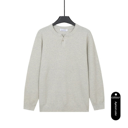 Mens Turtleneck Knitted Sweater Solid Color Sweater