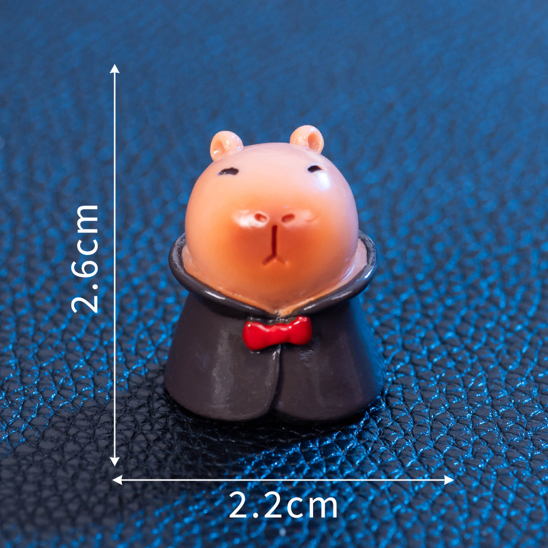 Micro Landscape Halloween Cute Capybara Resin Decorations