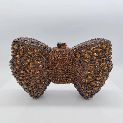 Bow Diamond Evening Bag Rhinestone Clutch