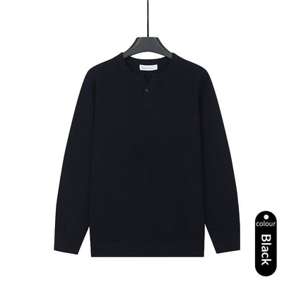 Mens Turtleneck Knitted Sweater Solid Color Sweater