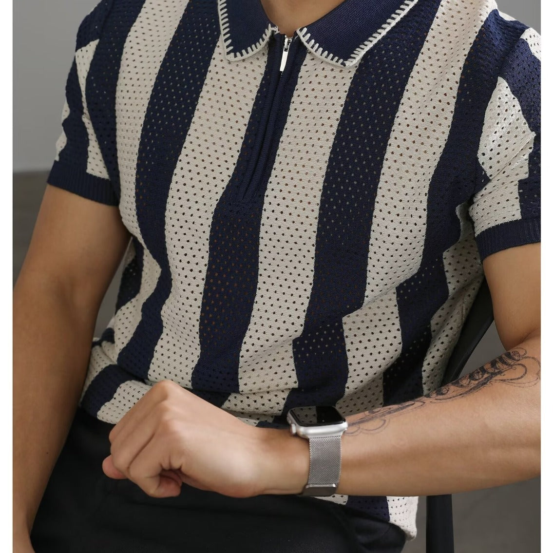 Lapel-collar Business Paul Men's Summer T-shirt For Men