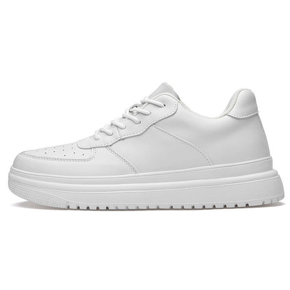 Mens Casual Korean-style Low-top White Sneakers