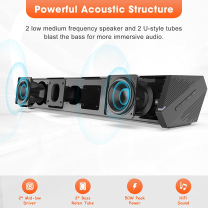 Small Wholesale Echo Wall Soundbar Bar TV Speaker Wireless Home Theater 40W High Power Sound Heater