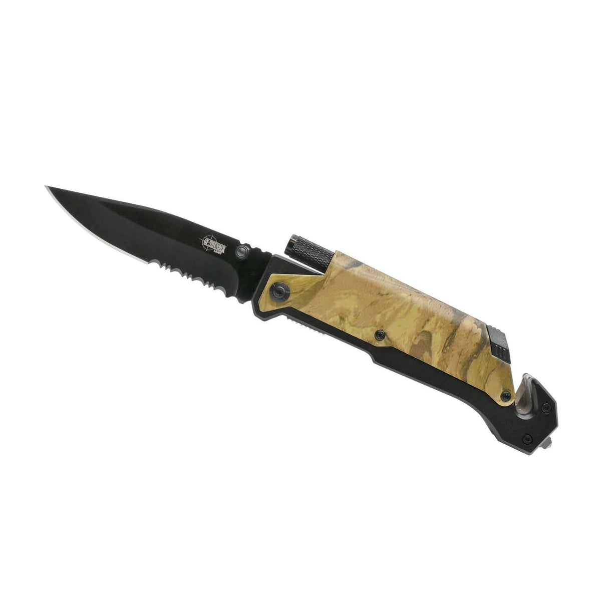 5-in-1 Survival Knife with LED Flashlight & Fire Starter