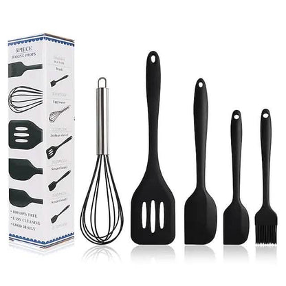 5-Pieces: Silicone Cooking Utensils Sets