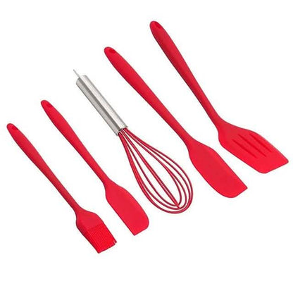 5-Pieces: Silicone Cooking Utensils Sets