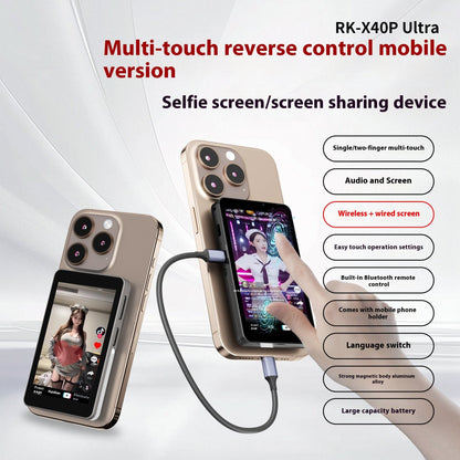 Touch Screen Zoom Mobile Phone Rear Magnetic Suction