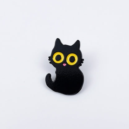 Black Catstyle Brooch, Versatile And Niche, Made Of Alloy For Clothing