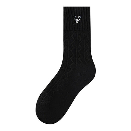 Thickened Terry-loop Hosiery Children's Cartoon Bear Tube Socks