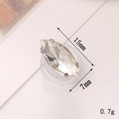 Jeans Button Hole Shoes Diy Accessories Bright Crystal Classic Style Ornament Accessories Upper Pearl Flower