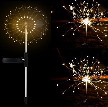 Solar Fireworks LED String Lights Decor