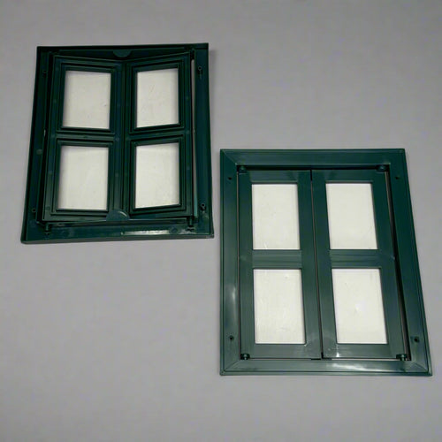 Green Plastic Window Frame Sz 13.5"W x 16"H 71-5004