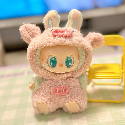 Clothing] Labubu Clothes with PVC Face Pendant, Labubu Sitting Party Series Doll Clothing