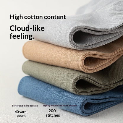 Men's Pure Cotton Odor-Resistant Sweat-Absorbent Mid-Calf Socks For Summer