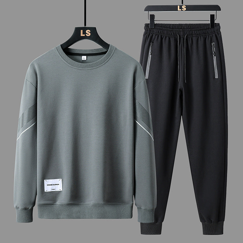 Men's Round Neck Sweater Pants Outfit