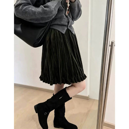 Designed Pleated Skirt For Women