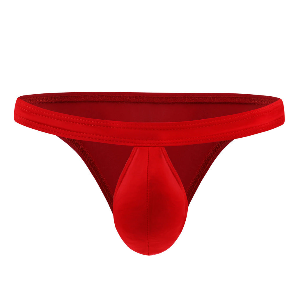 Men's Translucent Ice Silk Low Waist Briefs