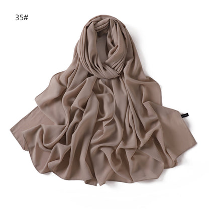 Soft Draping Solid-color Scarf For Women