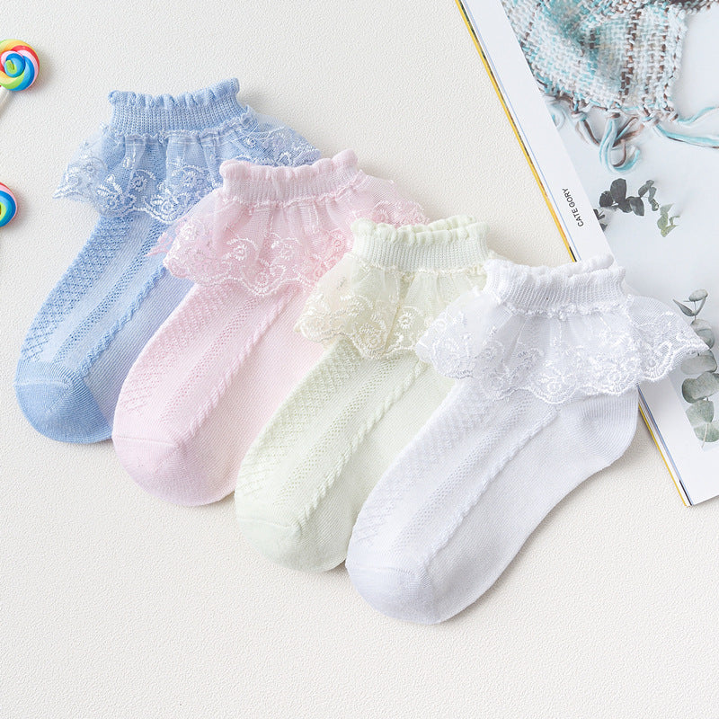Japanese Lace Princess Short Socks Baby White Dance